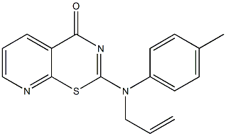 2-(allyl-4-methylanilino)-4H-pyrido[3,2-e][1,3]thiazin-4-one 结构式