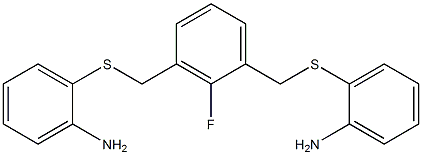 2-[(3-{[(2-aminophenyl)thio]methyl}-2-fluorobenzyl)thio]aniline 结构式