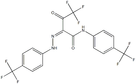 4,4,4-trifluoro-3-oxo-N-[4-(trifluoromethyl)phenyl]-2-{(Z)-2-[4-(trifluoromethyl)phenyl]hydrazono}butanamide 结构式