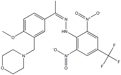 1-[4-methoxy-3-(morpholinomethyl)phenyl]ethan-1-one 1-[2,6-dinitro-4-(trifluoromethyl)phenyl]hydrazone 结构式