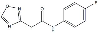 N1-(4-fluorophenyl)-2-(1,2,4-oxadiazol-3-yl)acetamide 结构式