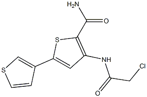 3-[(2-chloroacetyl)amino]-5-(3-thienyl)thiophene-2-carboxamide 结构式