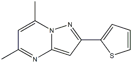 5,7-dimethyl-2-(2-thienyl)pyrazolo[1,5-a]pyrimidine 结构式