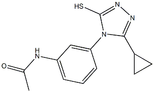 N-[3-(3-cyclopropyl-5-mercapto-4H-1,2,4-triazol-4-yl)phenyl]acetamide 结构式