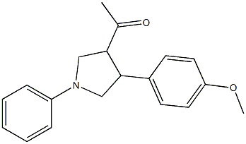 1-[4-(4-methoxyphenyl)-1-phenyltetrahydro-1H-pyrrol-3-yl]-1-ethanone 结构式