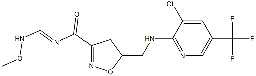 5-({[3-chloro-5-(trifluoromethyl)-2-pyridinyl]amino}methyl)-N-[(methoxyamino)methylene]-4,5-dihydro-3-isoxazolecarboxamide 结构式