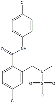 5-chloro-2-[(4-chloroanilino)carbonyl]phenyl-N,N-dimethylsulfamate 结构式