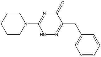 6-benzyl-3-piperidino-2,5-dihydro-1,2,4-triazin-5-one 结构式