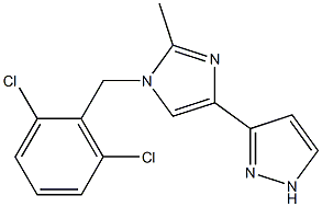 3-[1-(2,6-dichlorobenzyl)-2-methyl-1H-imidazol-4-yl]-1H-pyrazole 结构式