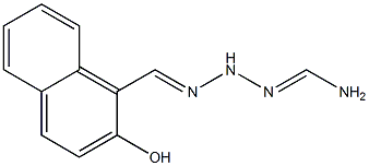 N'-[(2-hydroxy-1-naphthyl)methylidene]aminomethanehydrazonamide 结构式