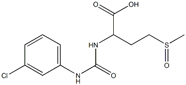 2-{[(3-chloroanilino)carbonyl]amino}-4-(methylsulfinyl)butanoic acid 结构式