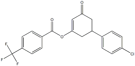 5-(4-chlorophenyl)-3-oxocyclohex-1-enyl 4-(trifluoromethyl)benzoate 结构式