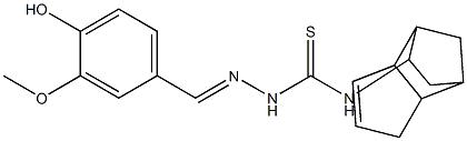 N1-tricyclo[5.2.1.0~2,6~]dec-4-en-8-yl-2-(4-hydroxy-3-methoxybenzylidene)hydrazine-1-carbothioamide 结构式