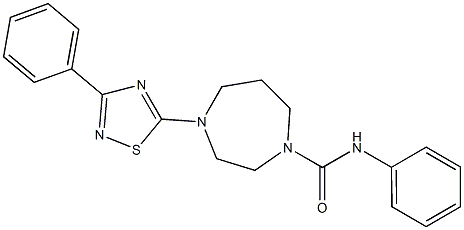 N1-phenyl-4-(3-phenyl-1,2,4-thiadiazol-5-yl)-1,4-diazepane-1-carboxamide 结构式