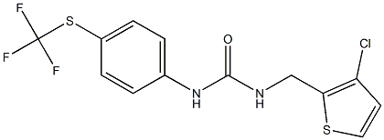 N-[(3-chloro-2-thienyl)methyl]-N'-{4-[(trifluoromethyl)thio]phenyl}urea 结构式