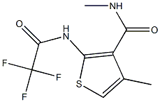 N3,4-dimethyl-2-[(2,2,2-trifluoroacetyl)amino]thiophene-3-carboxamide 结构式