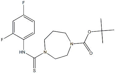 tert-butyl 4-[(2,4-difluoroanilino)carbothioyl]-1,4-diazepane-1-carboxylate 结构式