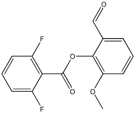 2-formyl-6-methoxyphenyl 2,6-difluorobenzoate 结构式
