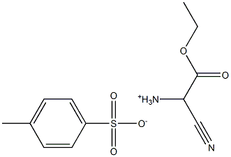 (1-cyano-2-ethoxy-2-oxoethyl)ammonium 4-methylbenzene-1-sulfonate 结构式