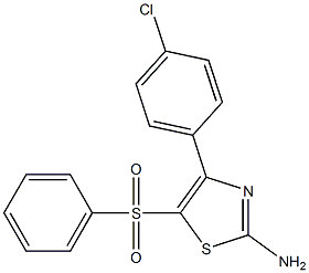 4-(4-chlorophenyl)-5-(phenylsulfonyl)-1,3-thiazol-2-amine 结构式