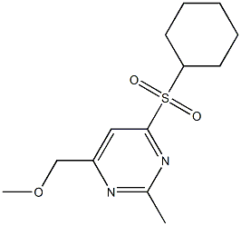 4-(cyclohexylsulfonyl)-6-(methoxymethyl)-2-methylpyrimidine 结构式