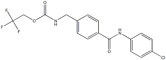 2,2,2-trifluoroethyl N-{4-[(4-chloroanilino)carbonyl]benzyl}carbamate 结构式