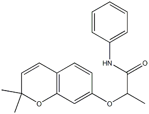 N1-phenyl-2-[(2,2-dimethyl-2H-chromen-7-yl)oxy]propanamide 结构式