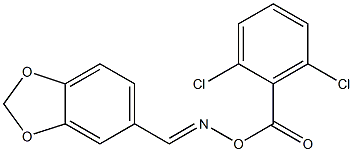 5-({[(2,6-dichlorobenzoyl)oxy]imino}methyl)-1,3-benzodioxole 结构式