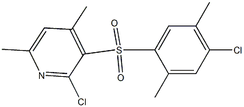 2-chloro-3-[(4-chloro-2,5-dimethylphenyl)sulfonyl]-4,6-dimethylpyridine 结构式