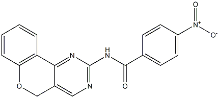 N-(5H-chromeno[4,3-d]pyrimidin-2-yl)-4-nitrobenzenecarboxamide 结构式