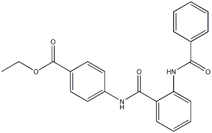 ethyl 4-{[2-(benzoylamino)benzoyl]amino}benzoate 结构式