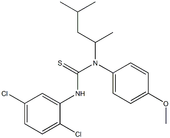 N'-(2,5-dichlorophenyl)-N-(1,3-dimethylbutyl)-N-(4-methoxyphenyl)thiourea 结构式