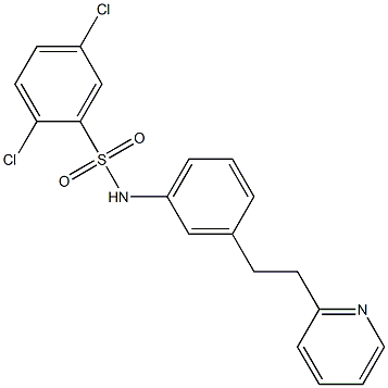 N1-{3-[2-(2-pyridyl)ethyl]phenyl}-2,5-dichlorobenzene-1-sulfonamide 结构式