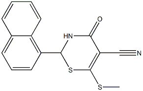 6-(methylthio)-2-(1-naphthyl)-4-oxo-3,4-dihydro-2H-1,3-thiazine-5-carbonitrile 结构式