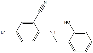 5-bromo-2-[(2-hydroxybenzyl)amino]benzonitrile 结构式