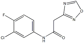 N1-(3-chloro-4-fluorophenyl)-2-(1,2,4-oxadiazol-3-yl)acetamide 结构式