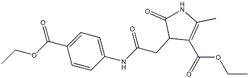 ethyl 4-{2-[4-(ethoxycarbonyl)anilino]-2-oxoethyl}-2-methyl-5-oxo-4,5-dihydro-1H-pyrrole-3-carboxylate 结构式