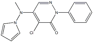 4-chloro-5-[methyl(1H-pyrrol-1-yl)amino]-2-phenyl-2,3-dihydropyridazin-3-one 结构式