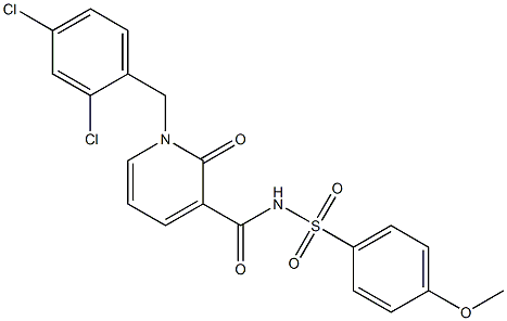 N-{[1-(2,4-dichlorobenzyl)-2-oxo-1,2-dihydro-3-pyridinyl]carbonyl}-4-methoxybenzenesulfonamide 结构式