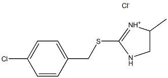 2-[(4-chlorobenzyl)thio]-4-methyl-4,5-dihydro-1H-imidazol-3-ium chloride 结构式