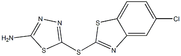 5-[(5-chloro-1,3-benzothiazol-2-yl)thio]-1,3,4-thiadiazol-2-amine 结构式