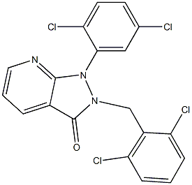 2-(2,6-dichlorobenzyl)-1-(2,5-dichlorophenyl)-1,2-dihydro-3H-pyrazolo[3,4-b]pyridin-3-one 结构式