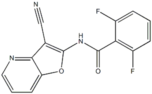 N-(3-cyanofuro[3,2-b]pyridin-2-yl)-2,6-difluorobenzenecarboxamide 结构式