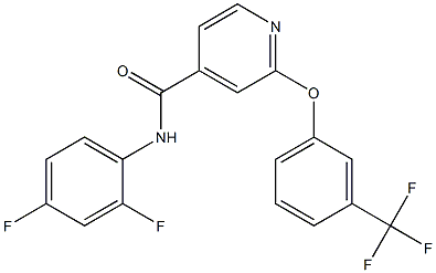 N-(2,4-difluorophenyl)-2-[3-(trifluoromethyl)phenoxy]isonicotinamide 结构式