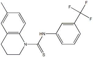 N1-[3-(trifluoromethyl)phenyl]-6-methyl-1,2,3,4-tetrahydroquinoline-1-carbothioamide 结构式