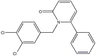 1-(3,4-dichlorobenzyl)-6-phenyl-2(1H)-pyridinone 结构式