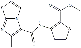 methyl 3-{[(6-methylimidazo[2,1-b][1,3]thiazol-5-yl)carbonyl]amino}-2-thiophenecarboxylate 结构式