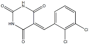 5-(2,3-dichlorobenzylidene)hexahydropyrimidine-2,4,6-trione 结构式