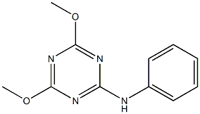 N2-phenyl-4,6-dimethoxy-1,3,5-triazin-2-amine 结构式