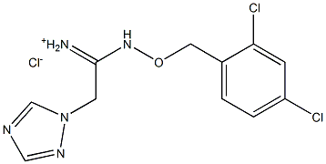 1-{[(2,4-dichlorobenzyl)oxy]amino}-2-(1H-1,2,4-triazol-1-yl)-1-ethaniminium chloride 结构式